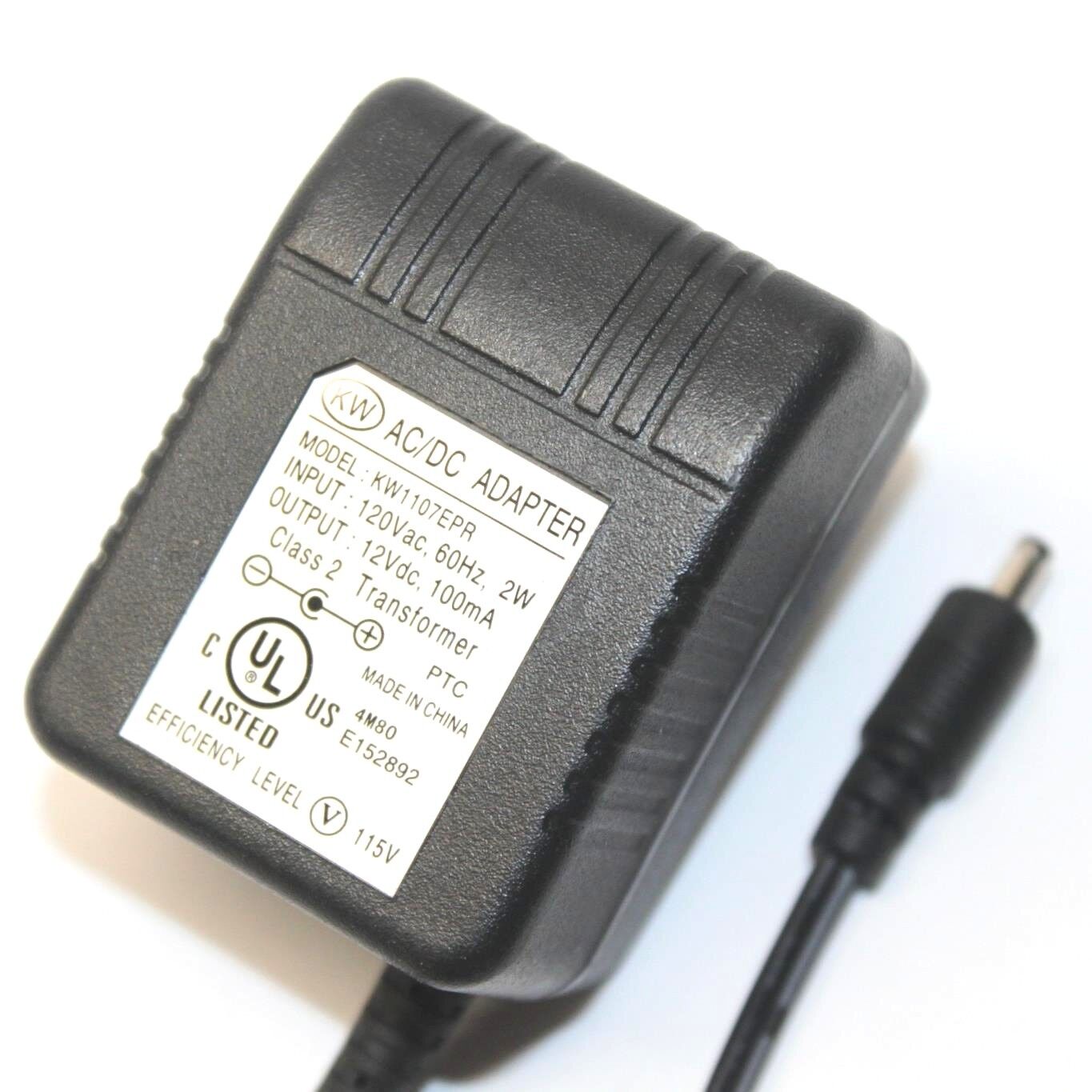 *Brand NEW* KW KW1107EPR Class 2 Transformer 12VDC 100mA 2W for Antennas Direct AC Adapter - Click Image to Close
